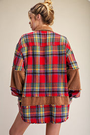 Autumn Assembly Self-Fray Mineral Washed Shacket - Westly
