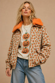 Autumn Daze Coruroy Jacket With Sherpa Collar - Westly
