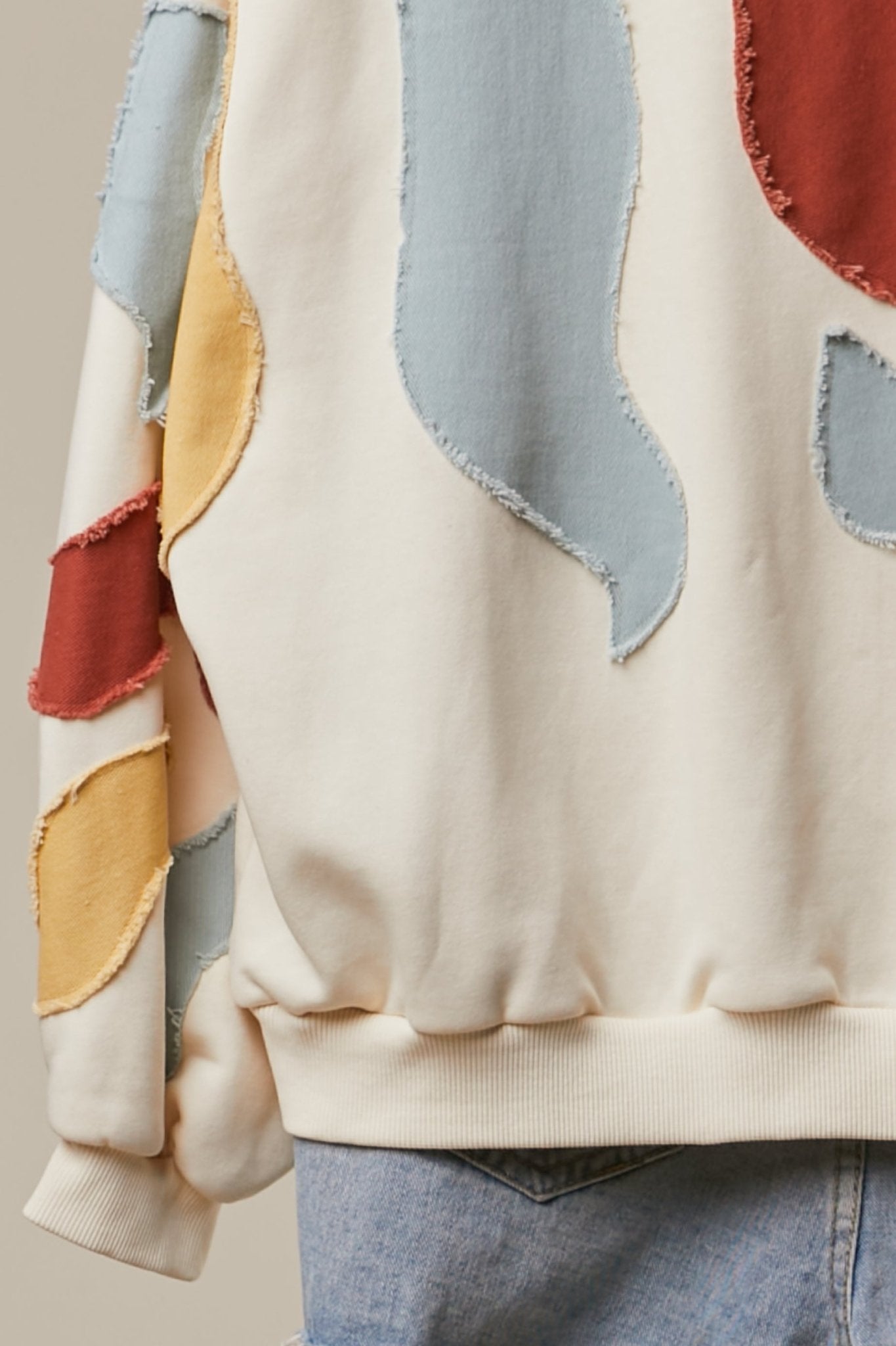 Autumn Skies Abstract Patchwork Hoodie - Westly