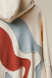 Autumn Skies Abstract Patchwork Hoodie - Westly