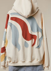 Autumn Skies Abstract Patchwork Hoodie - Westly