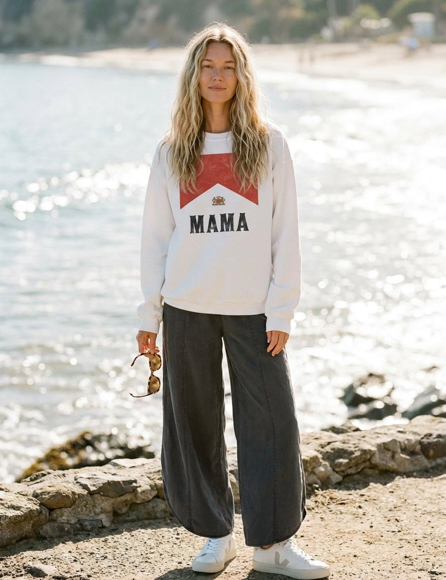 Badass Mama Oversized Graphic Sweatshirt - Westly