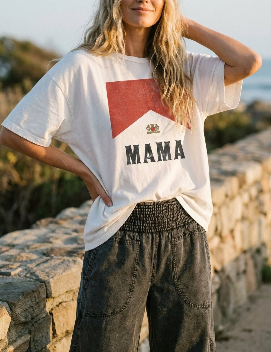 Badass Mama Oversized Graphic Tee - Westly