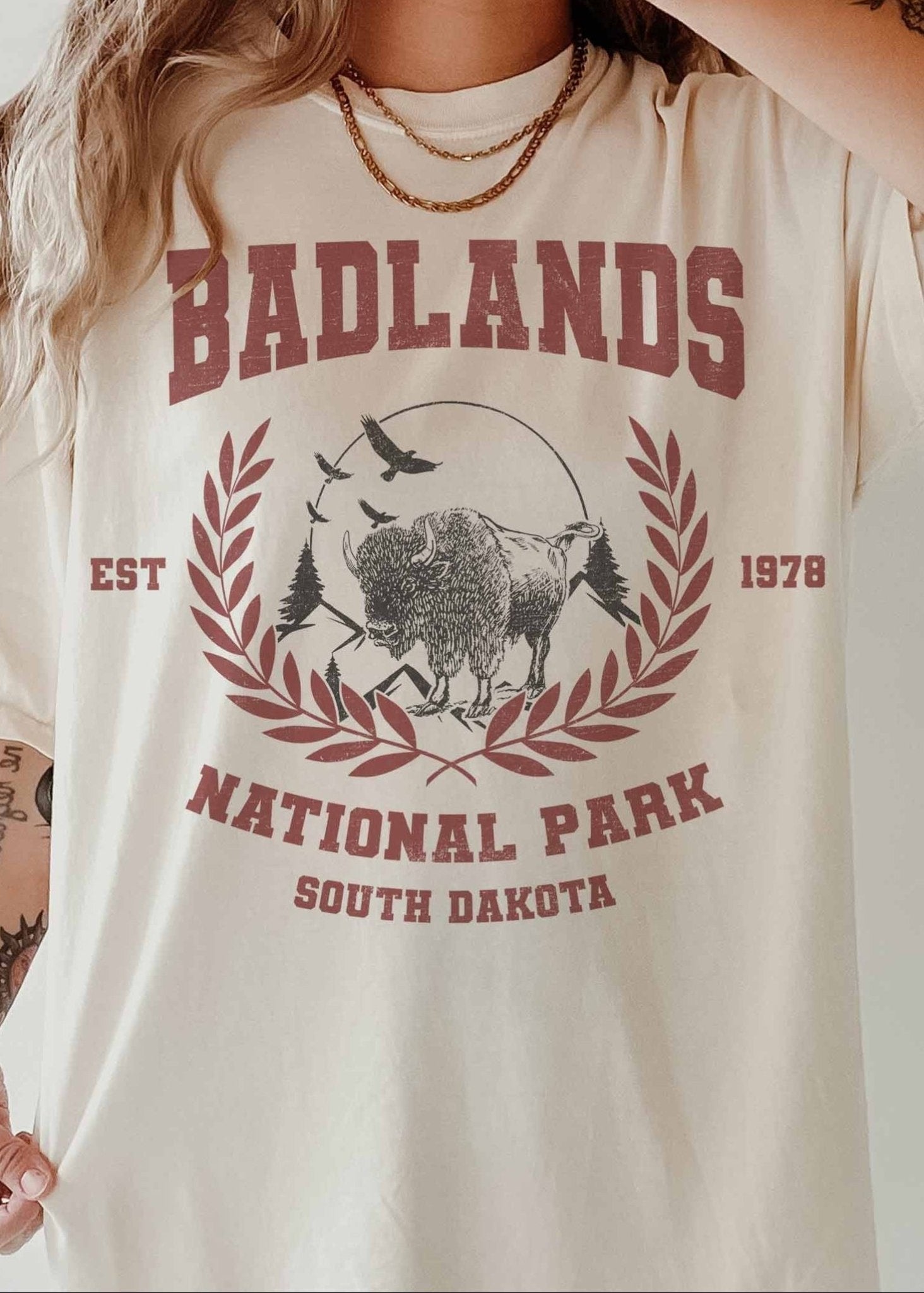 Badlands National Park Oversized Graphic Tee - Westly