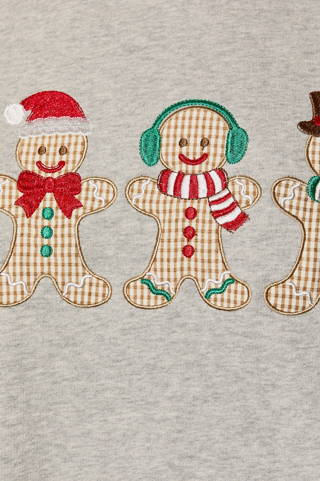 Baker's Dozen Gingerbread Graphic Sweatshirt in Heather Grey — product photo 05
