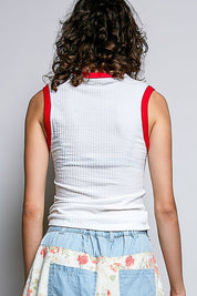 Bare Minimum Contrast Trim Ribeed Tank - Westly
