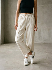 The Essential Mineral Washed Terry Knit Barrel Pants