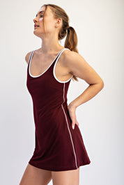 Baseline Contrast Trim Athletic Dress - Westly