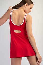 Baseline Contrast Trim Athletic Dress - Westly