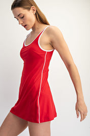 Baseline Contrast Trim Athletic Dress - Westly