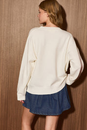 Baxter Holiday Puppy Knit Sweater in White — product photo 05