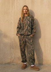 Bayou Dark Woodland Camo Cloud Fleece Jogger Sweatpants - Westly