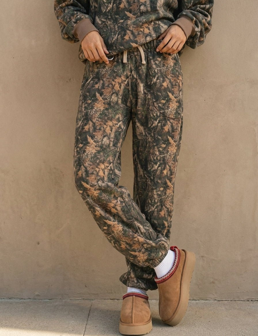 Bayou Dark Woodland Camo Cloud Fleece Jogger Sweatpants - Westly