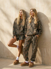 Bayou Dark Woodland Camo Cloud Fleece Jogger Sweatpants - Westly