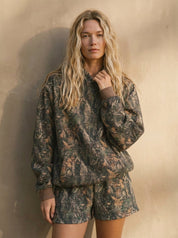 Bayou Dark Woodland Camo Lounge Cloud Fleece Classic Hoodie - Westly