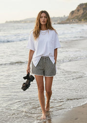 Bayside Oversized Split Hem Pocket Tee - Westly
