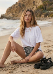 Bayside Oversized Split Hem Pocket Tee - Westly