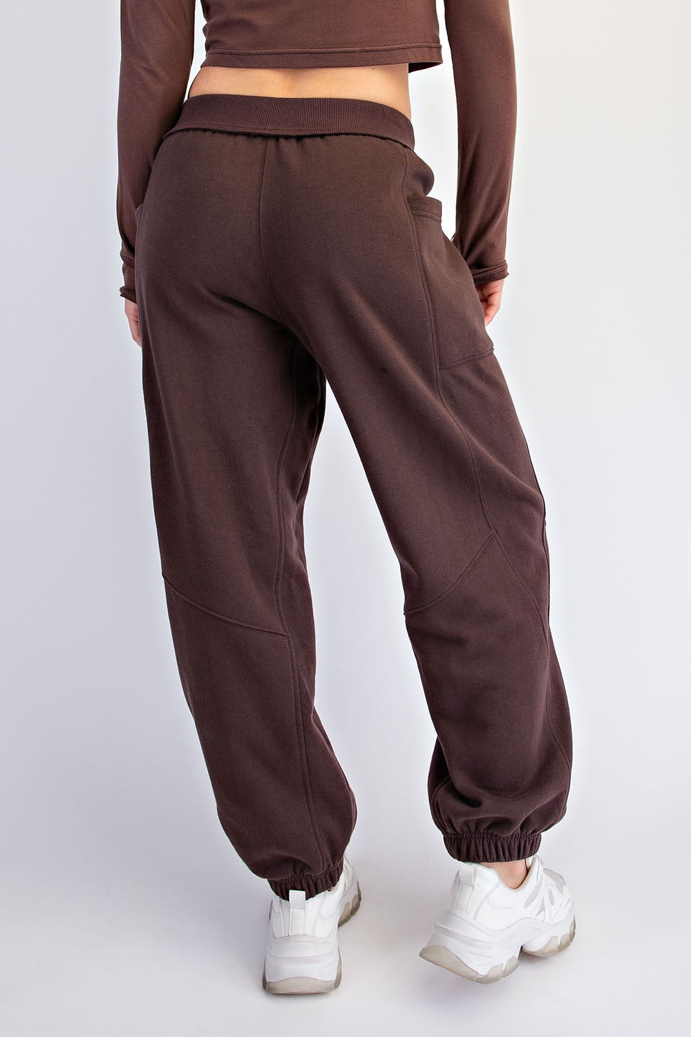 Benchside Seamed Fleece Jogger Pants in Espresso, photo 2