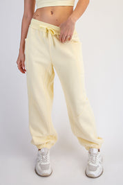 Benchside Seamed Fleece Jogger Pants in Lemonilla, photo 1
