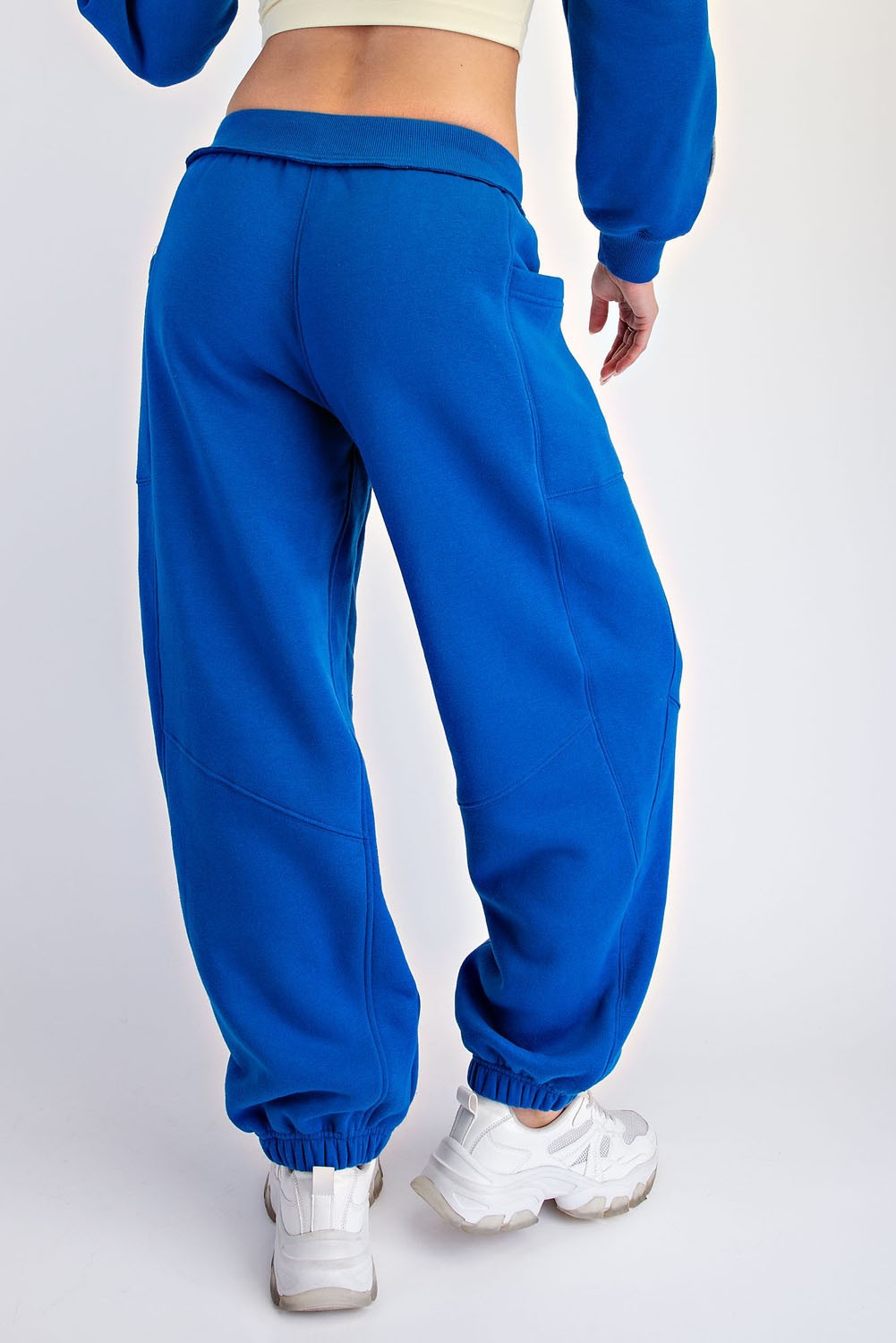 Benchside Seamed Fleece Jogger Pants in True Blue, photo 2
