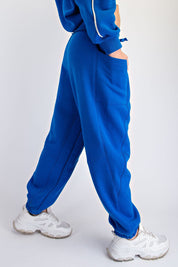 Benchside Seamed Fleece Jogger Pants in True Blue, photo 3