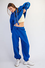 Benchside Seamed Fleece Jogger Pants in True Blue, photo 4
