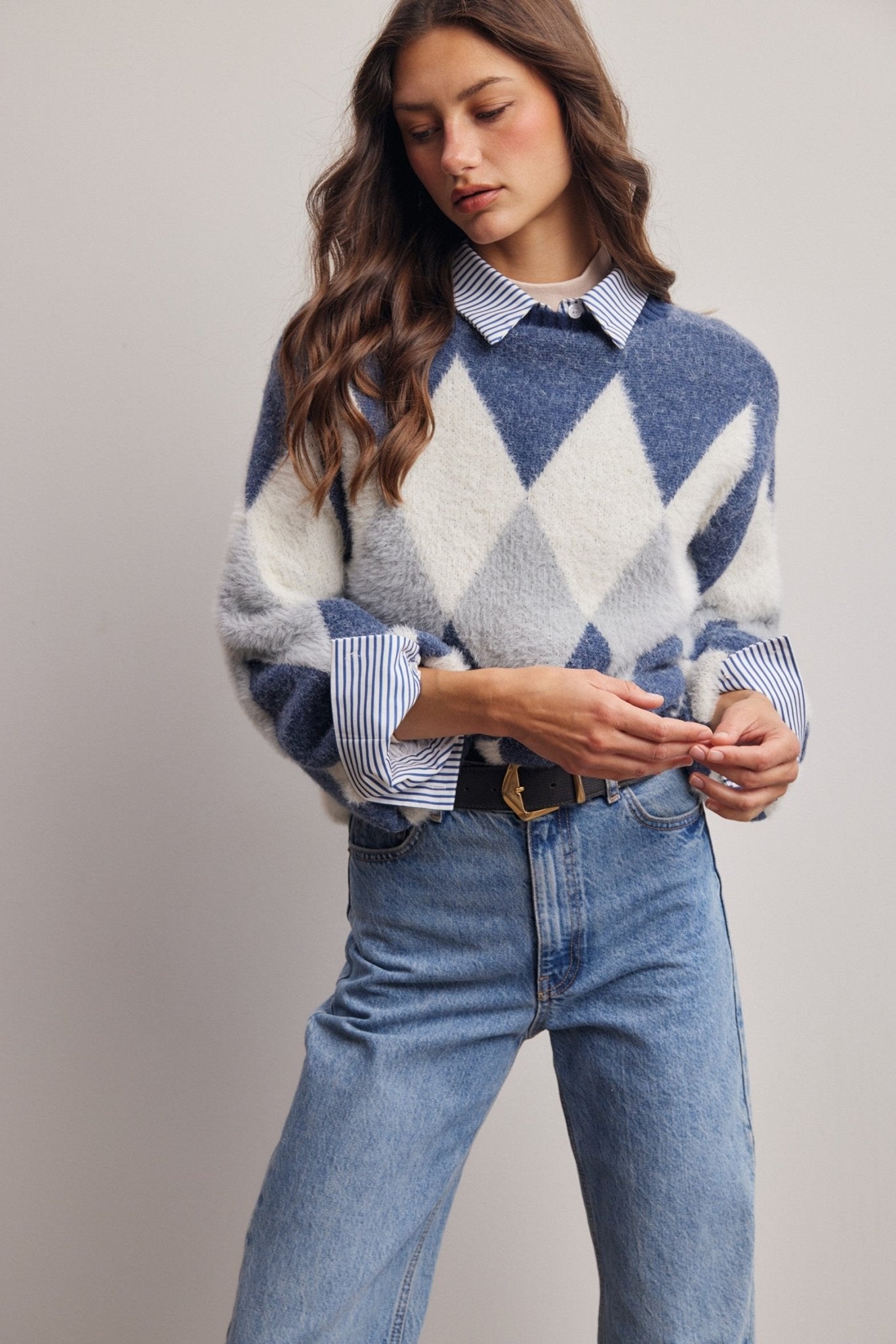 Berkeley Argyle Knit Sweater - Westly