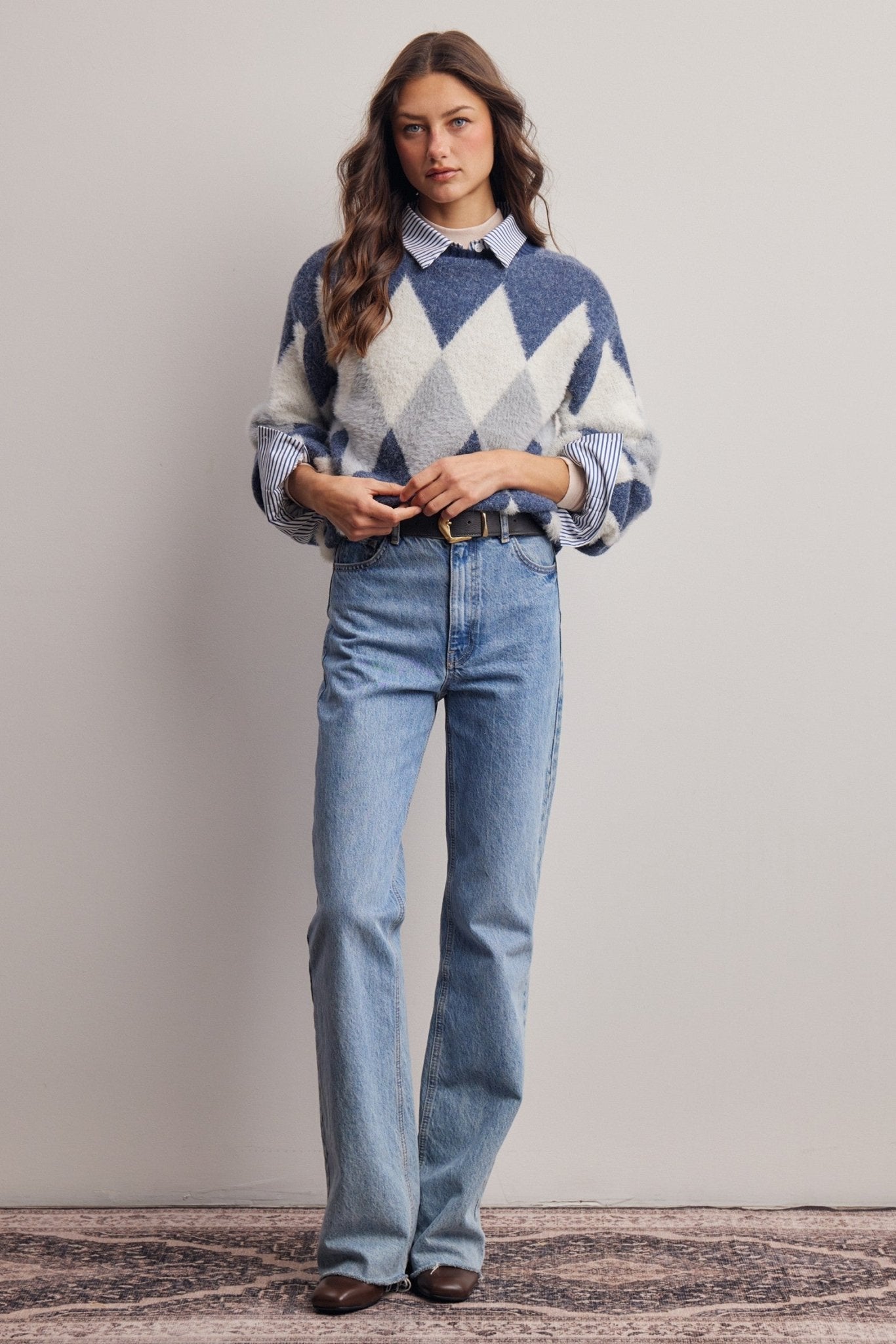 Berkeley Argyle Knit Sweater - Westly