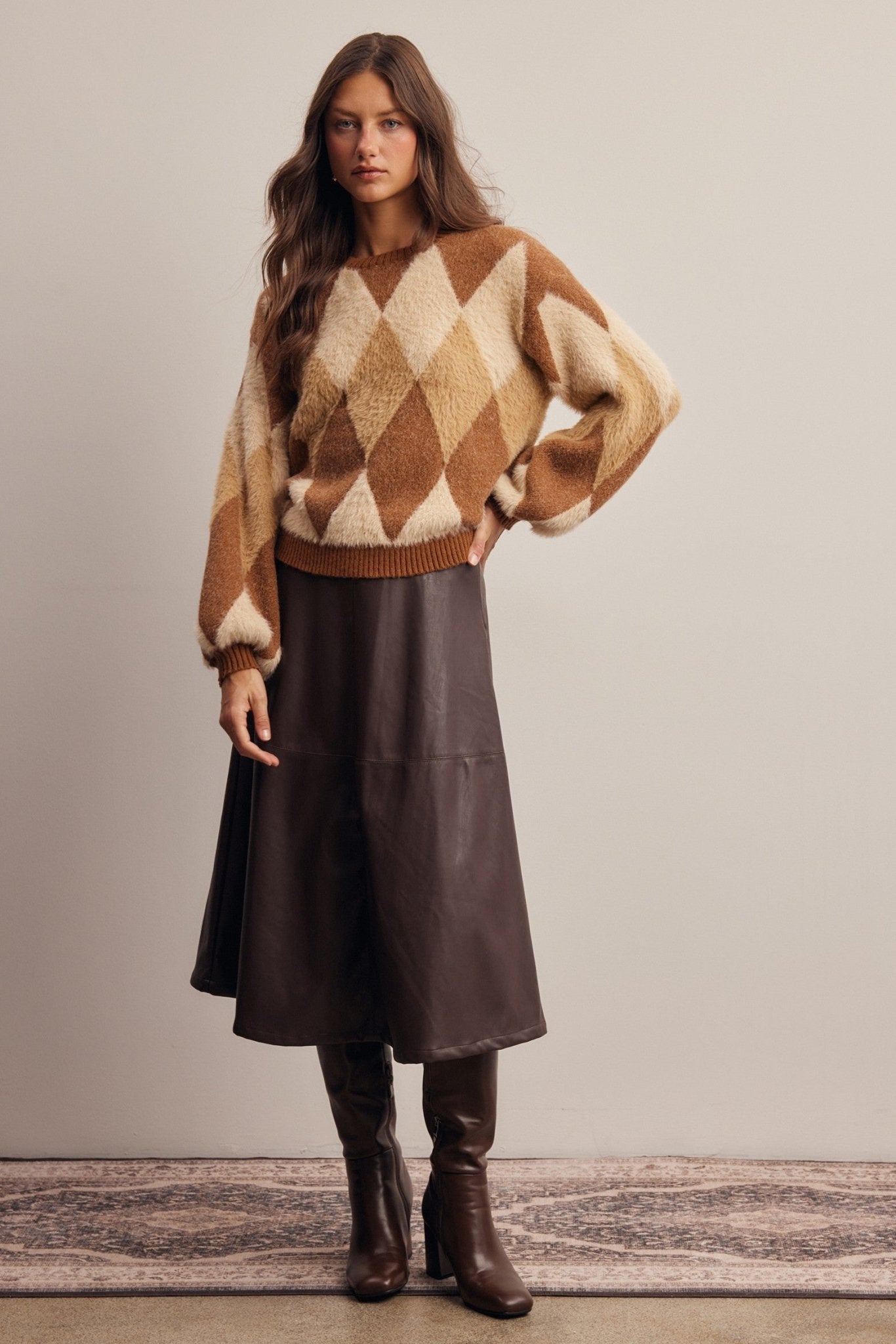 Berkeley Argyle Knit Sweater - Westly