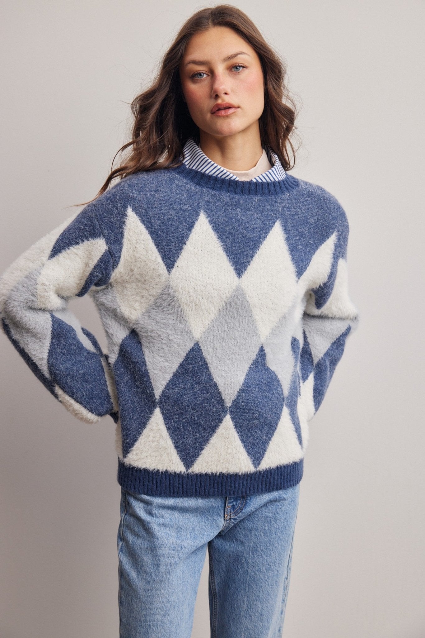 Berkeley Argyle Knit Sweater - Westly