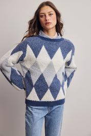Berkeley Argyle Knit Sweater - Westly