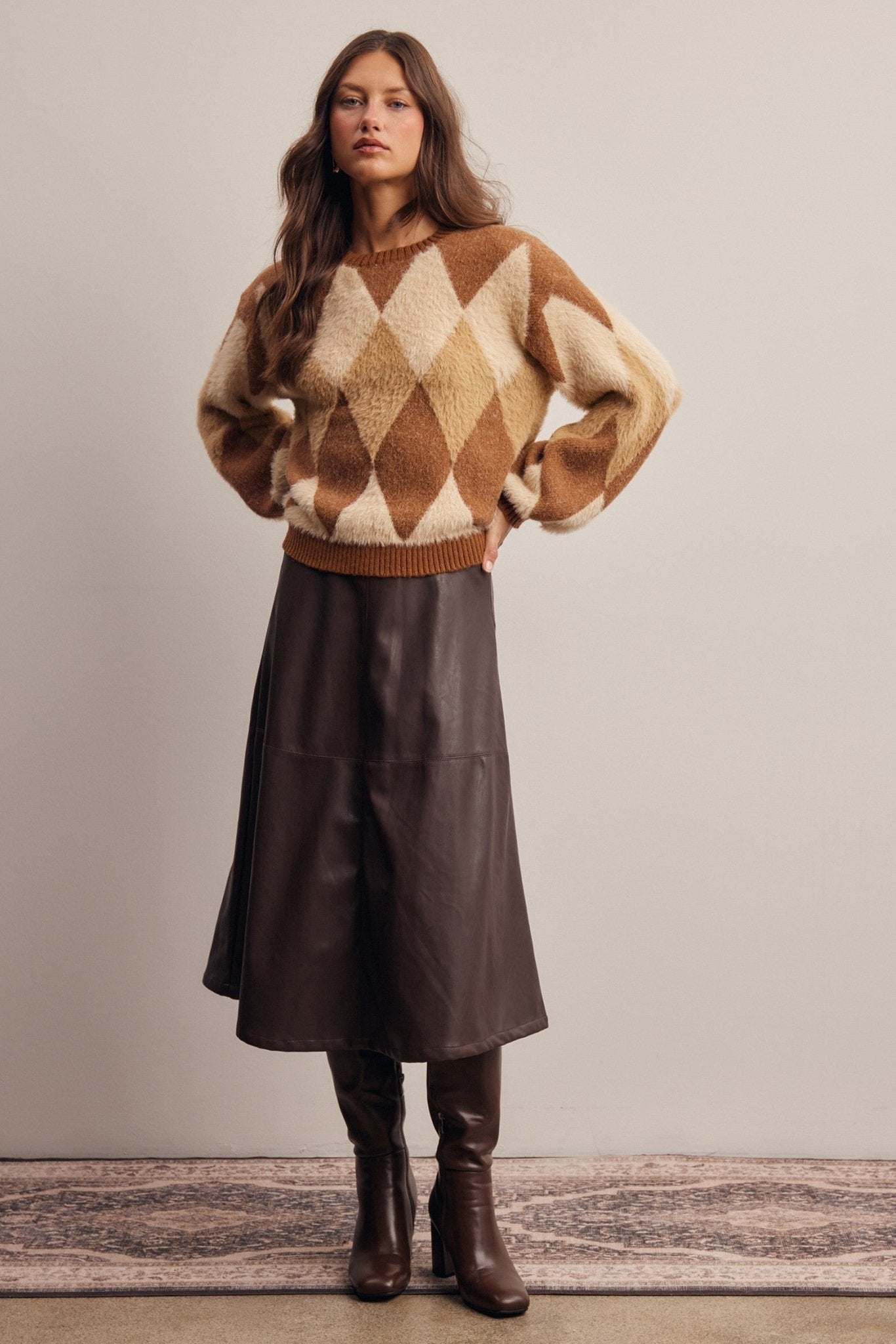 Berkeley Argyle Knit Sweater - Westly