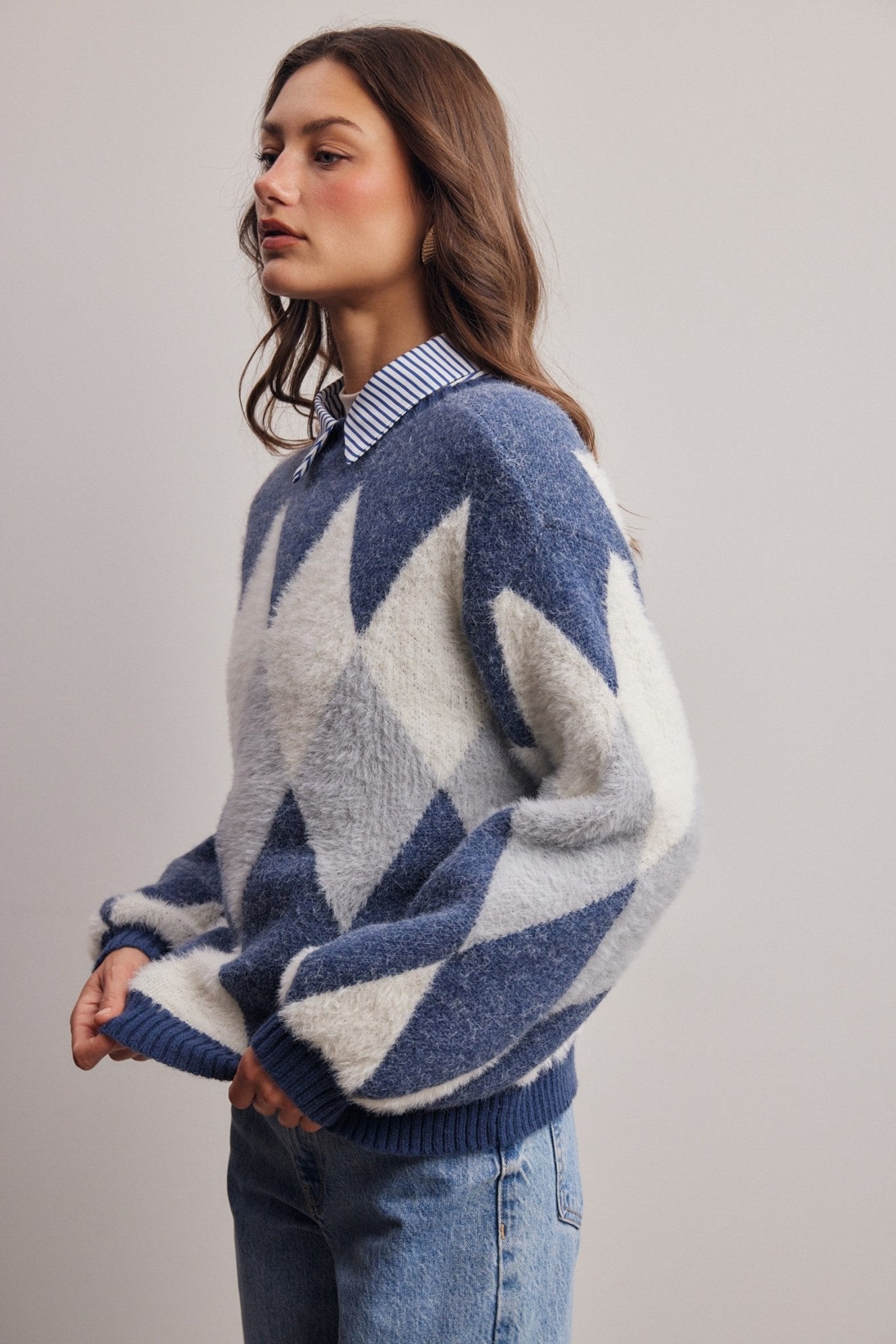 Berkeley Argyle Knit Sweater - Westly