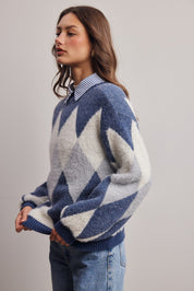 Berkeley Argyle Knit Sweater - Westly