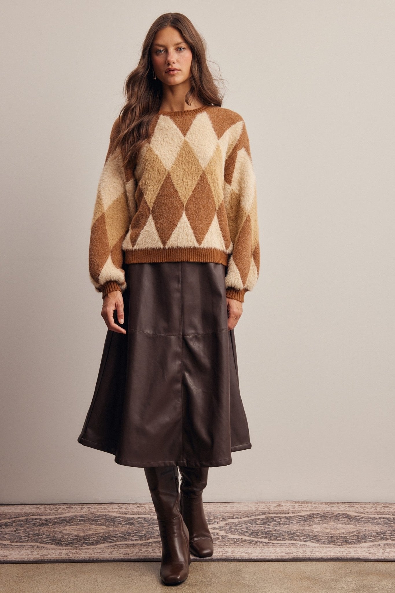 Berkeley Argyle Knit Sweater - Westly