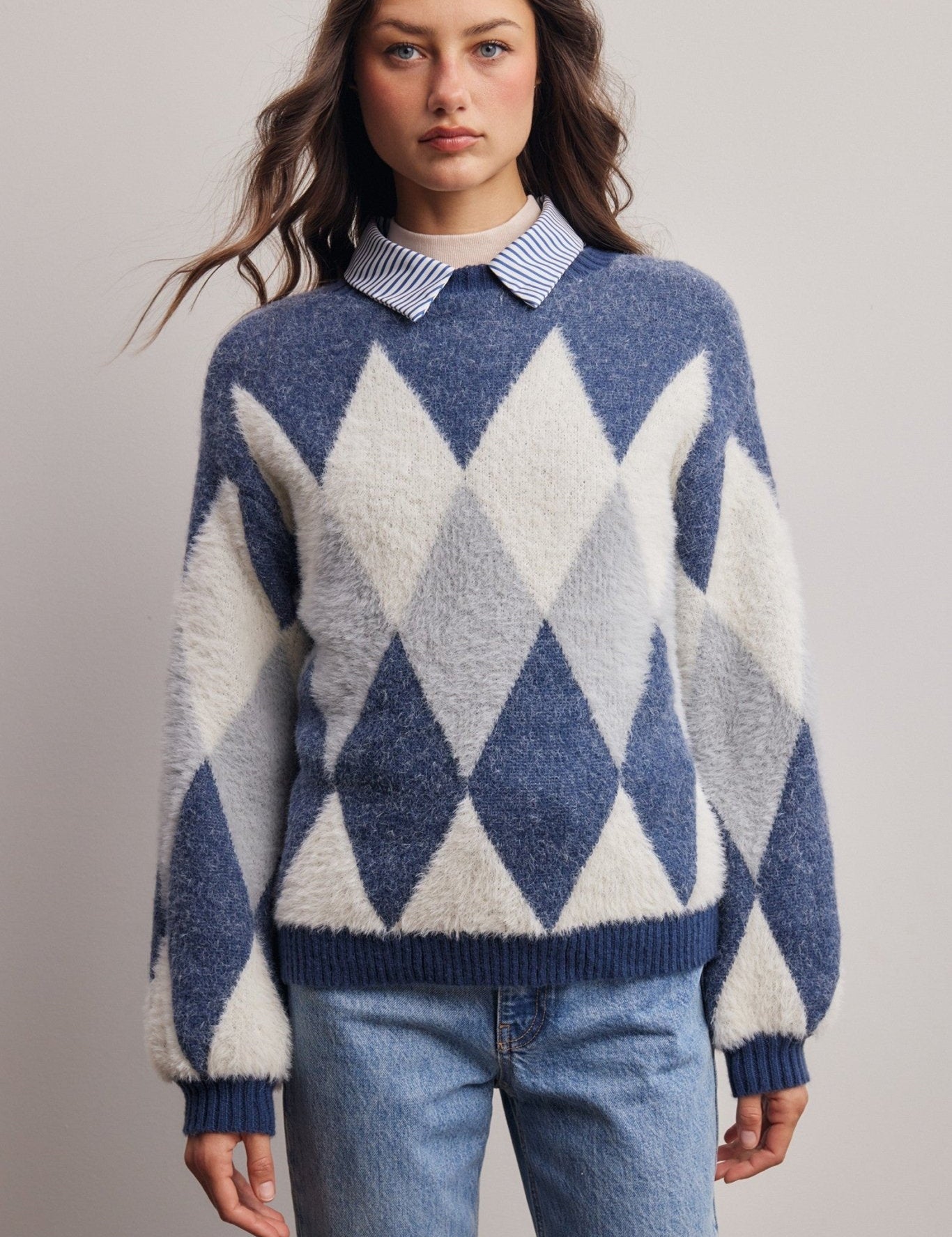 Berkeley Argyle Knit Sweater - Westly