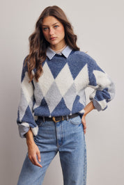 Berkeley Argyle Knit Sweater - Westly