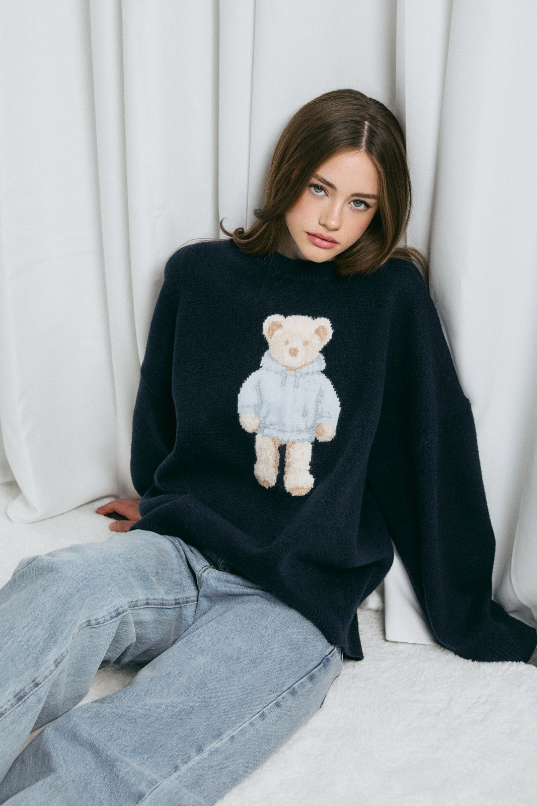 Bernie Teddy Bear Oversized Sweater - Westly