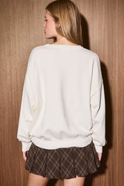 Best in Show Santa & Beagle Knit Sweater in White — product photo 03