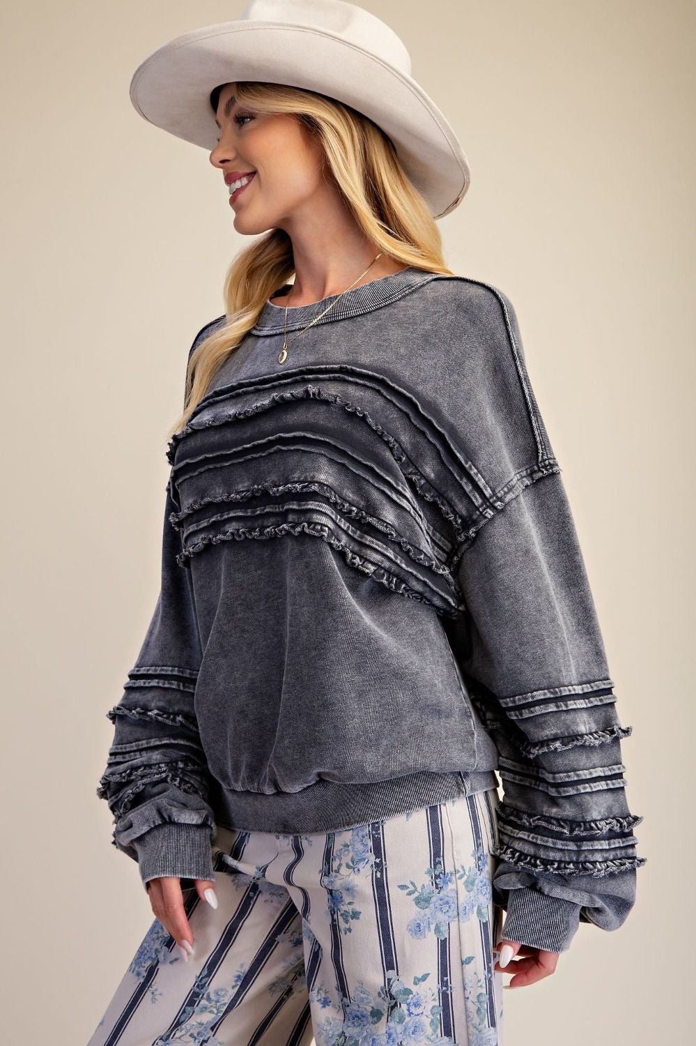 Better Days Washed Terry Knit Tunic - Westly