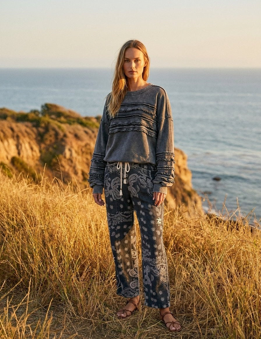 Better Days Washed Terry Knit Tunic - Westly