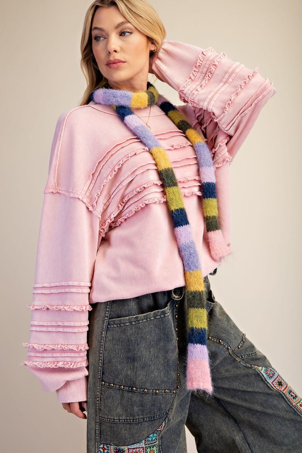 Better Days Washed Terry Knit Tunic - Westly