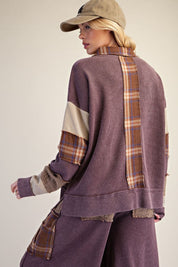 Better Together Plaid Mix Washed Thermal Knit Top - Westly