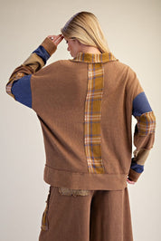 Better Together Plaid Mix Washed Thermal Knit Top - Westly