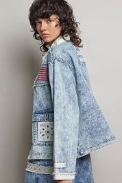Betty Americana Patchwork Denim Jacket - Westly