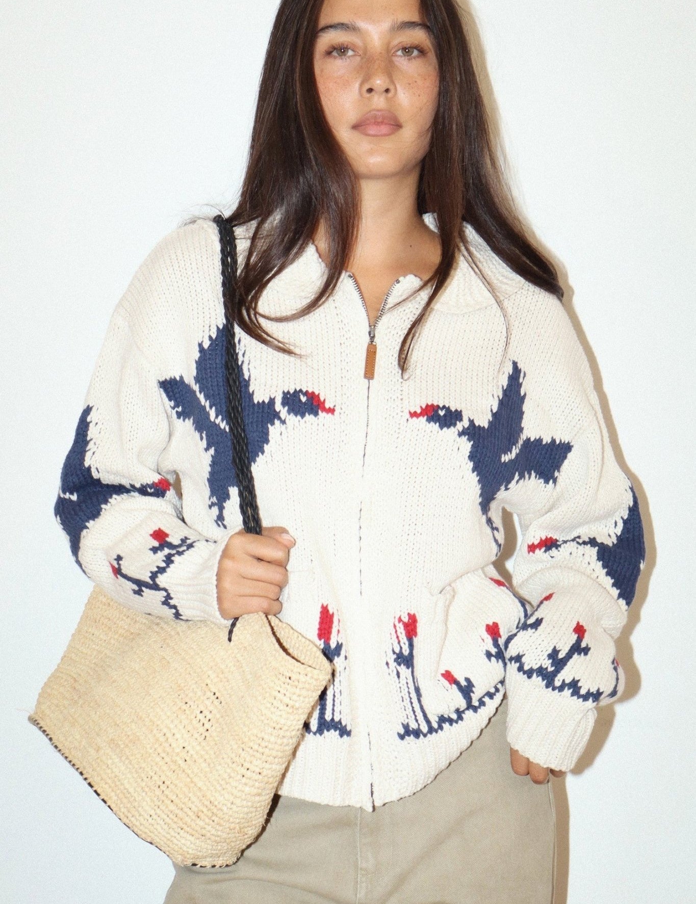 Birds of a Feather Zip-Up Cardigan - Westly
