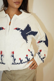 Birds of a Feather Zip-Up Cardigan - Westly