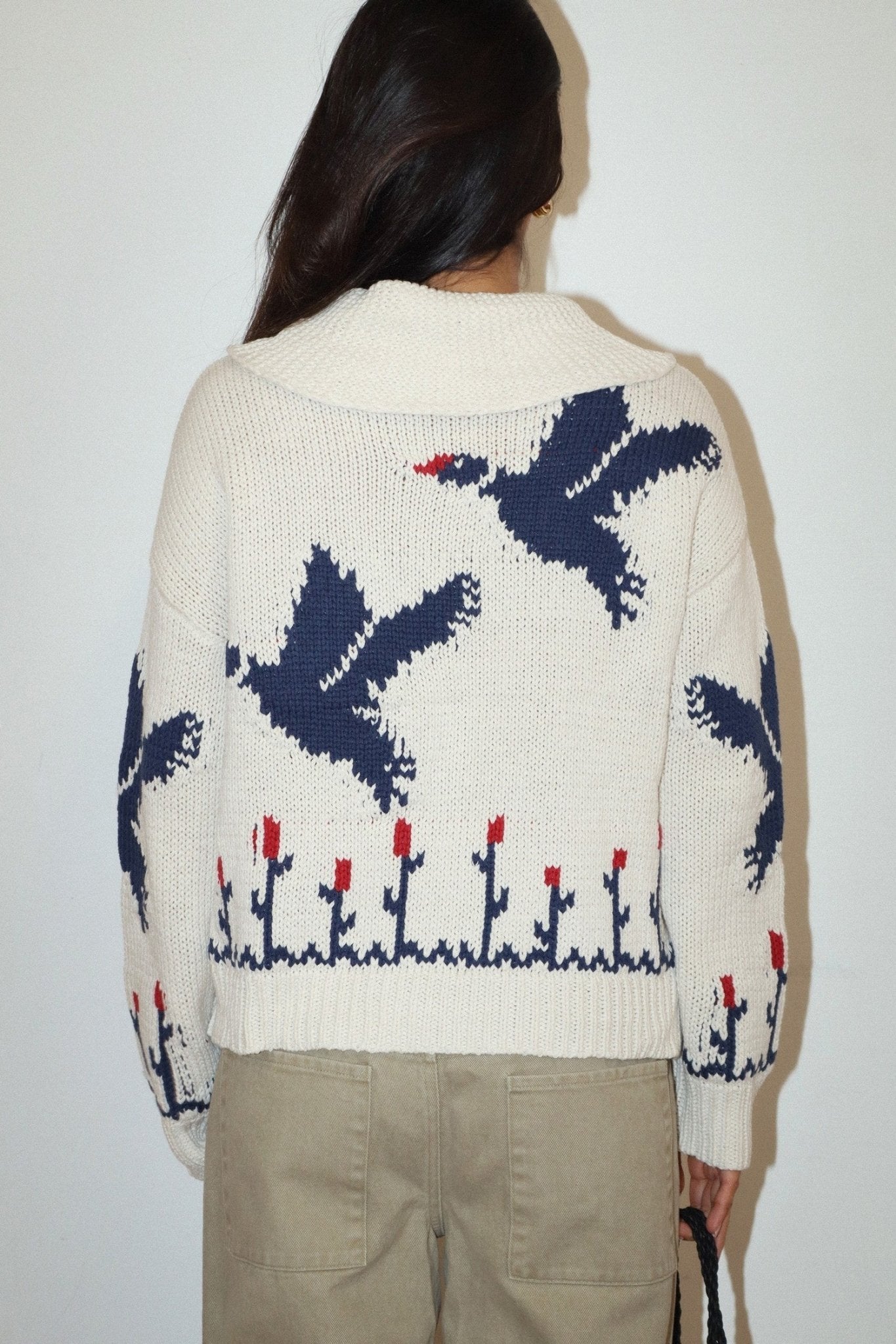 Birds of a Feather Zip-Up Cardigan - Westly