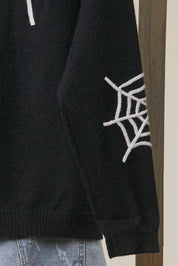 Black Widow Button-Front Knit Cardigan - Westly