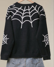 Black Widow Button-Front Knit Cardigan - Westly